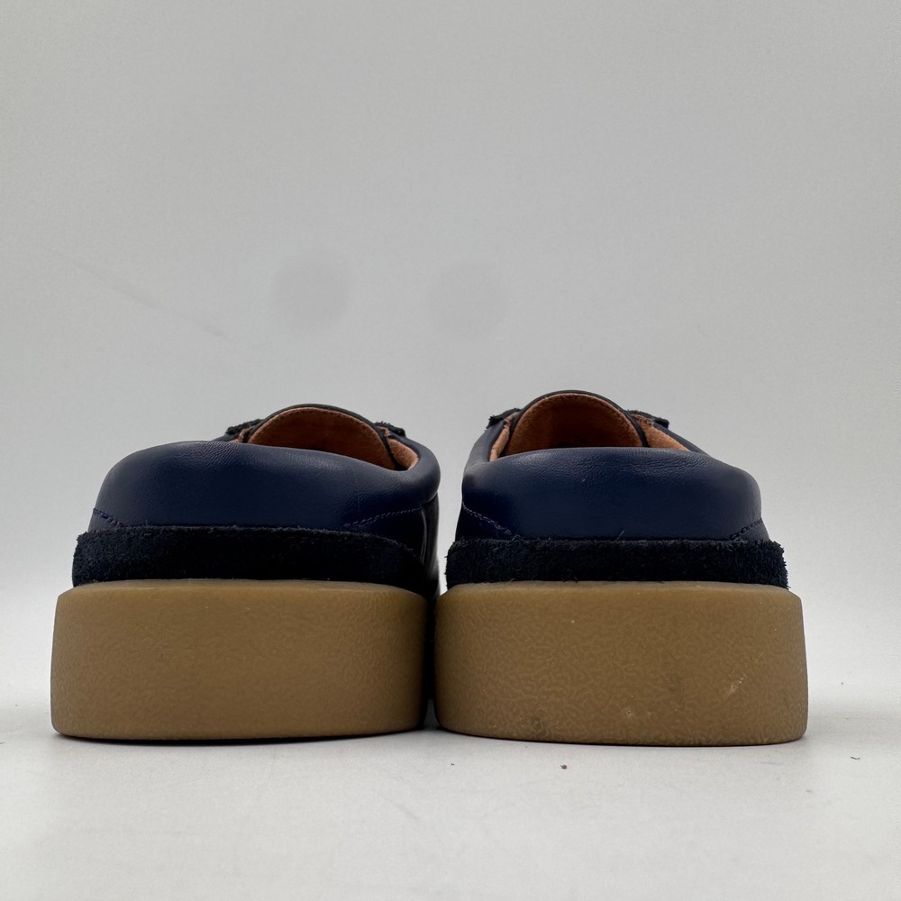 NWOB Vionic Thrive Navy Leather Suede Backless Sneaker Mule Orthotic Rare Sample - Picture 4 of 9